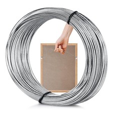 Picture Hanging Wire, 100-Feet Wire Heavy Stainless Steel line silver