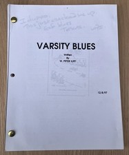 1997 Varsity Blues Original Movie Script William W. Peter Iliff Football