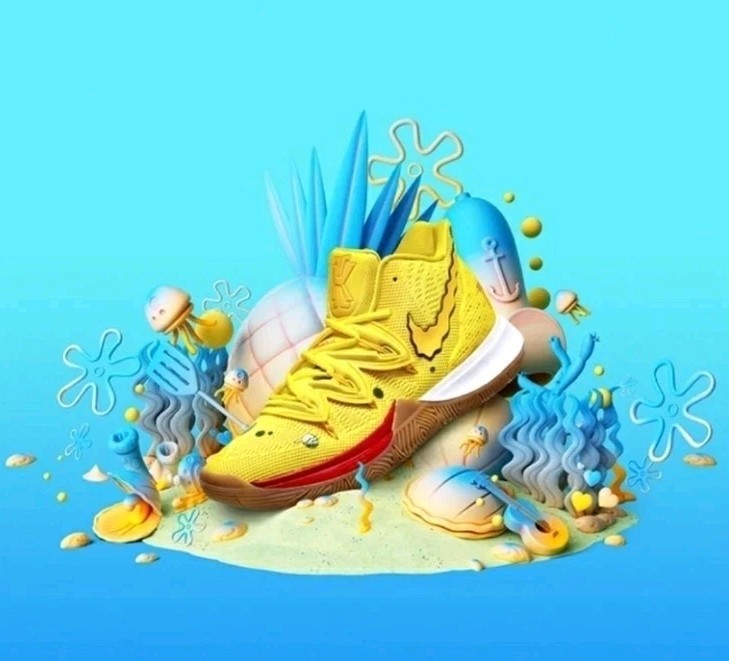 Nike Kyrie 5 x SpongeBob SquarePants Pineapple House Sneakers