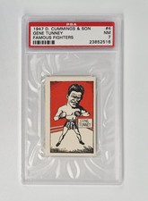 PSA GRADED 7 NR MINT 1947 D CUMMINGS & SON #4 GENE TUNNEY FAMOUS FIGHTERS BOXING