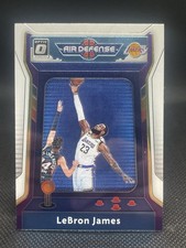 2020-21 Panini Donruss Optic Air Defense #3 LeBron James Purple Prizm Lakers