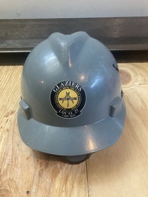 Hard Hat Glaziers Chicago Local 27 ,used ,MSA ,size Medium