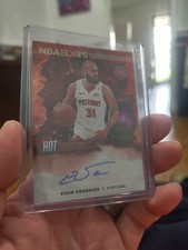 2024-25 NBA Hoops Hot Signatures Evan Fournier Auto #HS-EFP Detroit Pistons /25