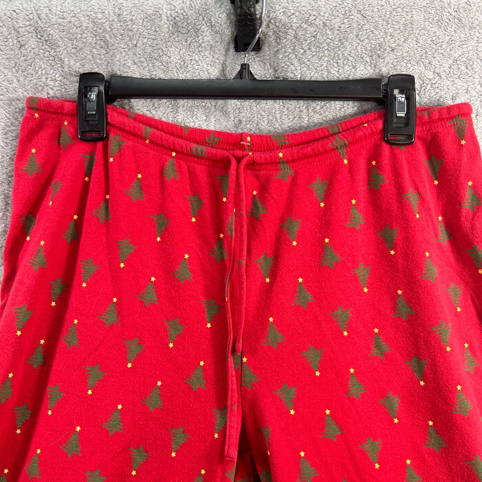 Cabernet女式M长袖缺口领睡衣套装红色圣诞树印花 — 第 3/4 张图片