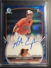 2023 Bowman ADAM CRAMPTON #CPA-CAN Blue Lunar Crater Refractor AUTO /150