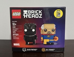 LEGO 41493 BRICKHEADZ DR. STRANGE & BLACK PANTHER SDCC VERY RARE!