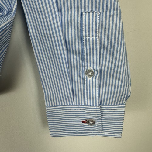NWT TOMMY HILLFIGER Collar Button Down Striped Long Sleeve Shirt Girls L (12/14) - Picture 6 of 10