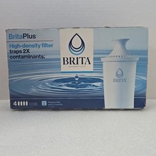Brita Plus Replacement Water Filter, BPA-Free, High-Density Pitchers 4 PACK.