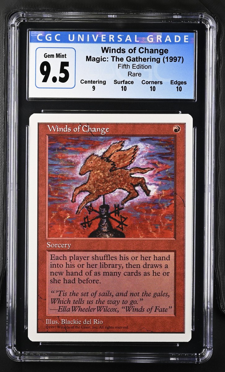 WINDS OF CHANGE 5th Edition Rare CGC 9.5 Gem Mint MTG [Nostalgium