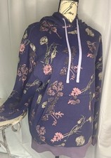 Nike Sportswear Purple Floral Hoodie Women  s Size S