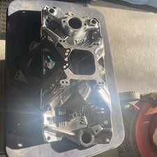 Vintage Edelbrock Torker 2725 Aluminum Intake Manifold Sb Chevy Polished