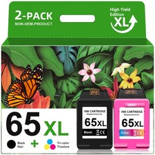 65XL 65 Ink Cartridge For HP ENVY 5000 5055 5052 Deskjet 2600 2652 3755 3772 Lot