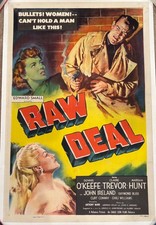 RAW DEAL ‘48 DENNIS O’KEEFE CLAIR TREVOR CLASSIC FILM NOIR GREAT ARTWORK 1SH
