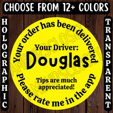 40 DOORDASH CUSTOM STICKERS 2" LABELS InstaCart UberEats Grubhub Shipt Delivery