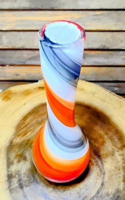 Vintage Nasco Japan Art Glass Bud Vase Opaline | White Satin Hand Blown Glass