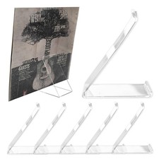AAiphuwew 6 Pack Vinyl Record Stand Display, Clear 3x4.2x3 inches,