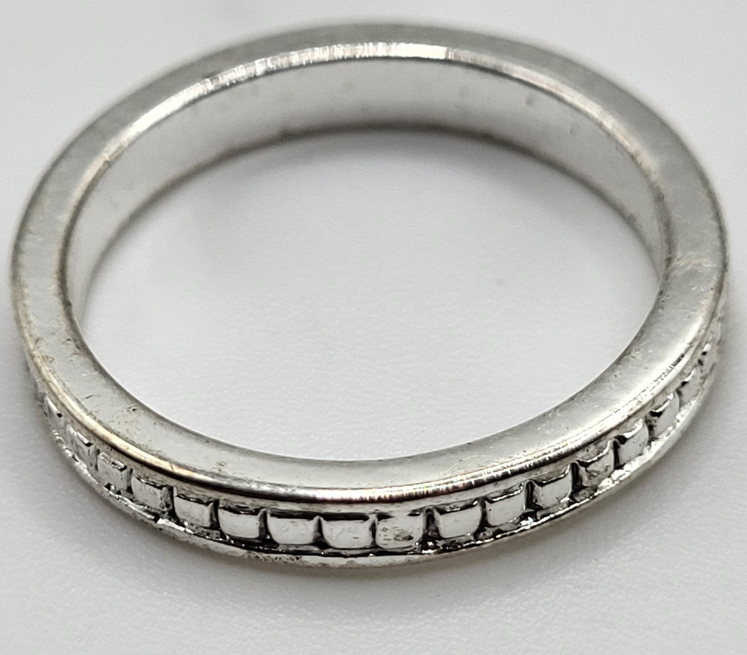 Stackable Silver Band Size 10 Ring - image 3