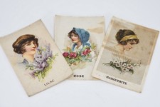 Edwardian Floral Beauties Fabric Textile Panels My Weekly c1910 Lilac Rose Daisy