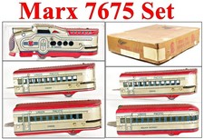 Marx 7675 M10005 Union Pacific UP Train Set w/4-Articulated Cars w/Box 1948-52