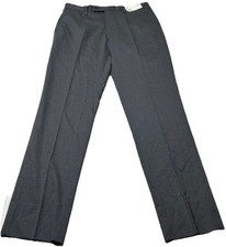 NEW Uniqlo Premium Stretch Wool Trousers Dark Gray 32x34 Mens Flat-Front