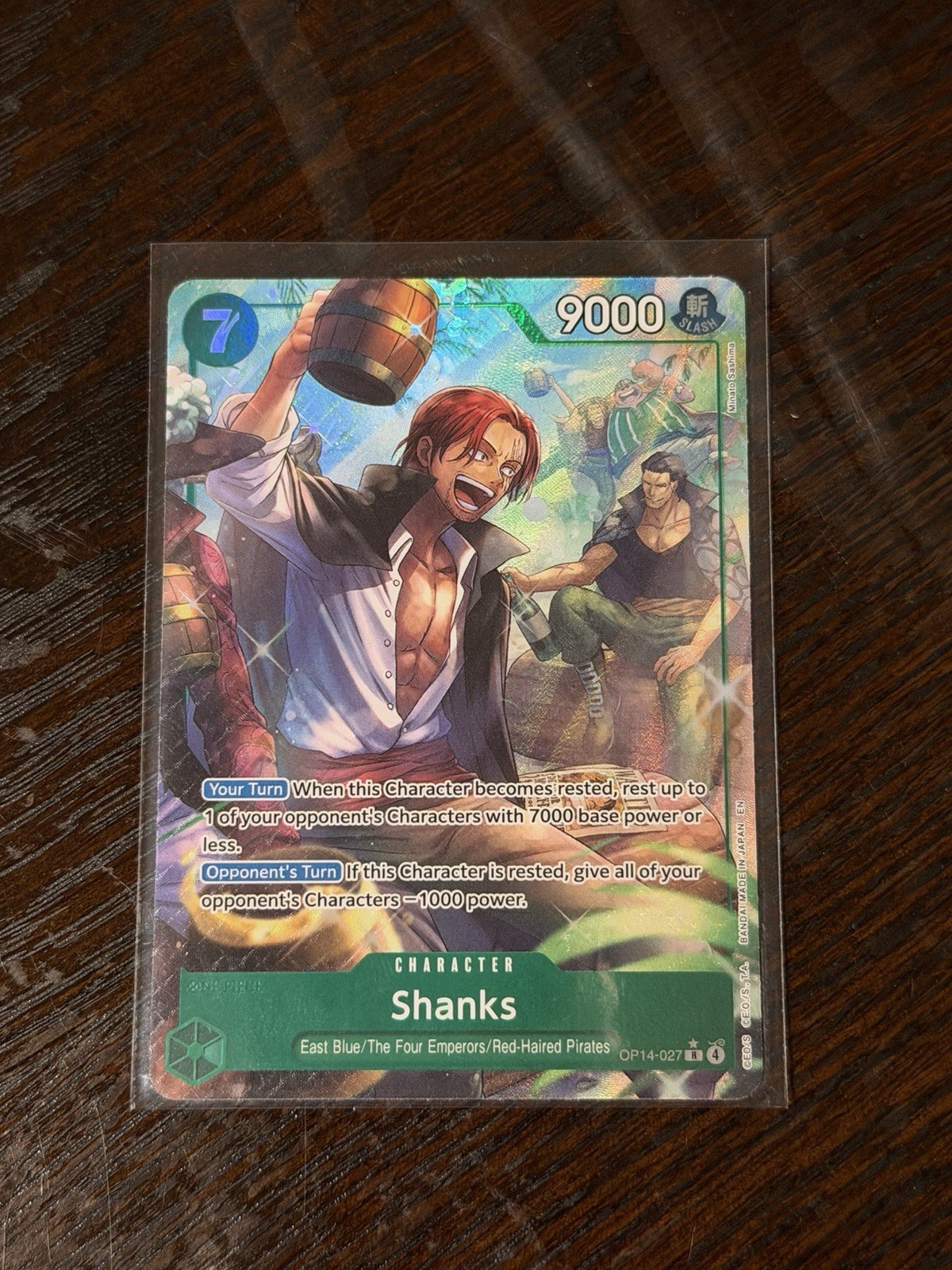 Shanks (Alternate Alt Art) OP14-027 R THE AZURE SEA'S SEVEN English