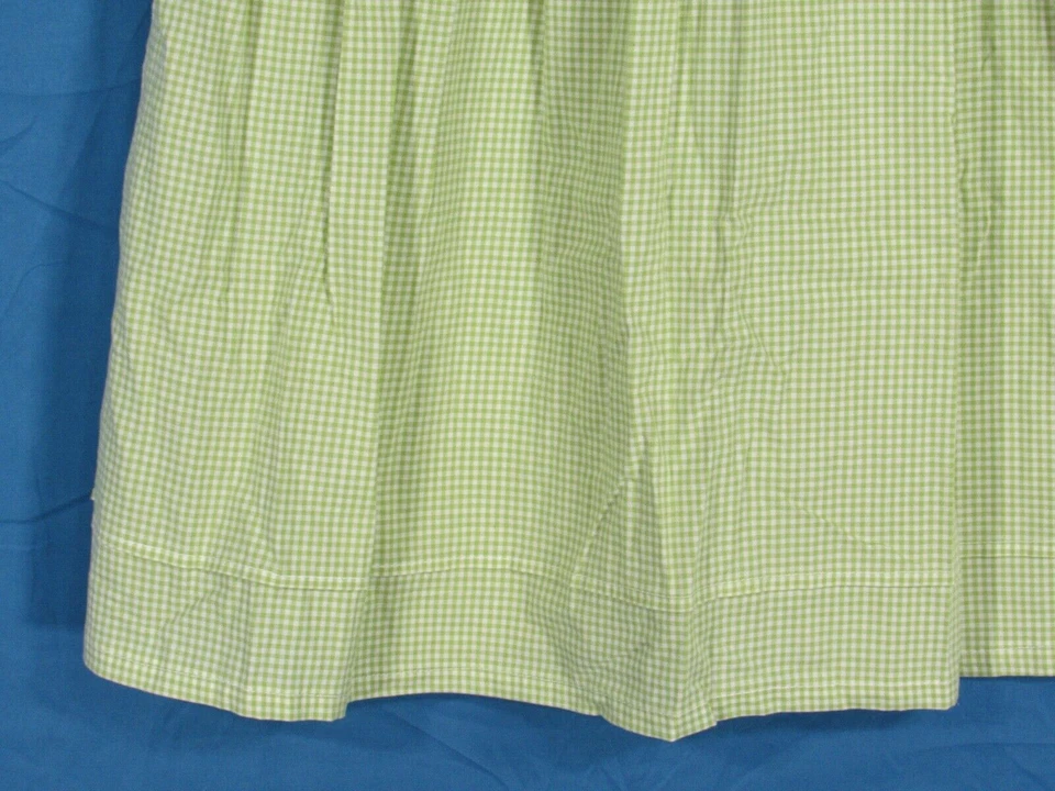 VESTIDO VIVA LA FETE Verde/Blanco GUINGAMA Algodón Sarga FOLSO Manga Acampanada Talla 4 Foto 4 de 4