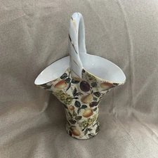 Formalities “Eden fruit Chintz” Basket Vase Porcelain