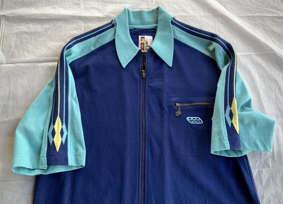Vintage JNCO Premium Collared Shirt Full Zip Aztec Pattern 80s Made USA RARE XL