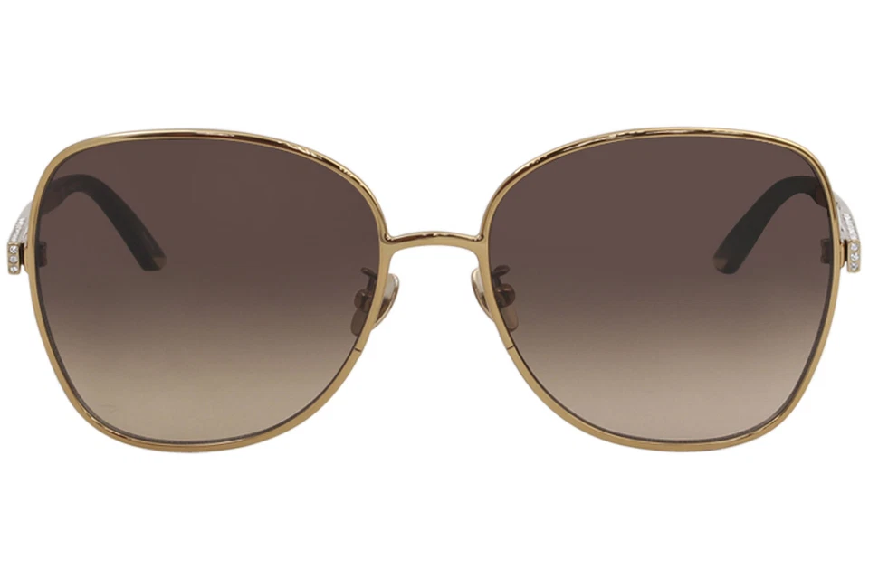 Gafas de sol cuadradas doradas rosa 59 mm Nina Ricci para mujer SNR109S SNR/109/S 08FC Foto 2 de 4