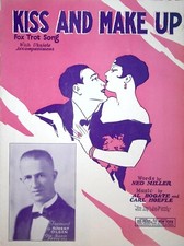 Kiss And Make Up, Featured By Robert Olsen, 1927 Vintage Sheet Music