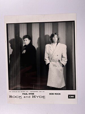 Rock And Hyde Photograph Bob Rock Paul Hyde Original Promotion EMI Records 1987