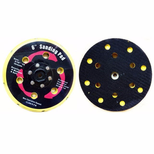 2pcs Pneumatic Air Sanders Pads 6inch 150mm Air Sanding Discs Wheel 15