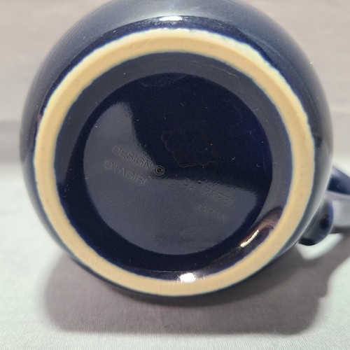 Otagiri Papel Violin Coffee Mug Cup Blue w/ Gold Accents Music Good Condition - Picture 6 of 8