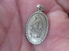 Alte religiöse Medaille Heilige Jungfrau 22 mm 2,50 gr versilbert