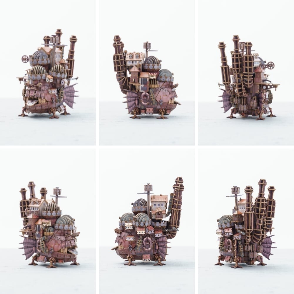 Howl's Moving Castle 3D Wooden Puzzle Kit ki-gu-mi Color Ver - NEW