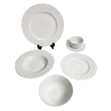 6 Piece Dinner Setting American Living Meredith Excellent Condition White