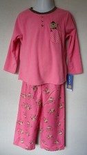 Carter's Fleece Pajamas 3T Girls Pink Monkey Two Piece NWT