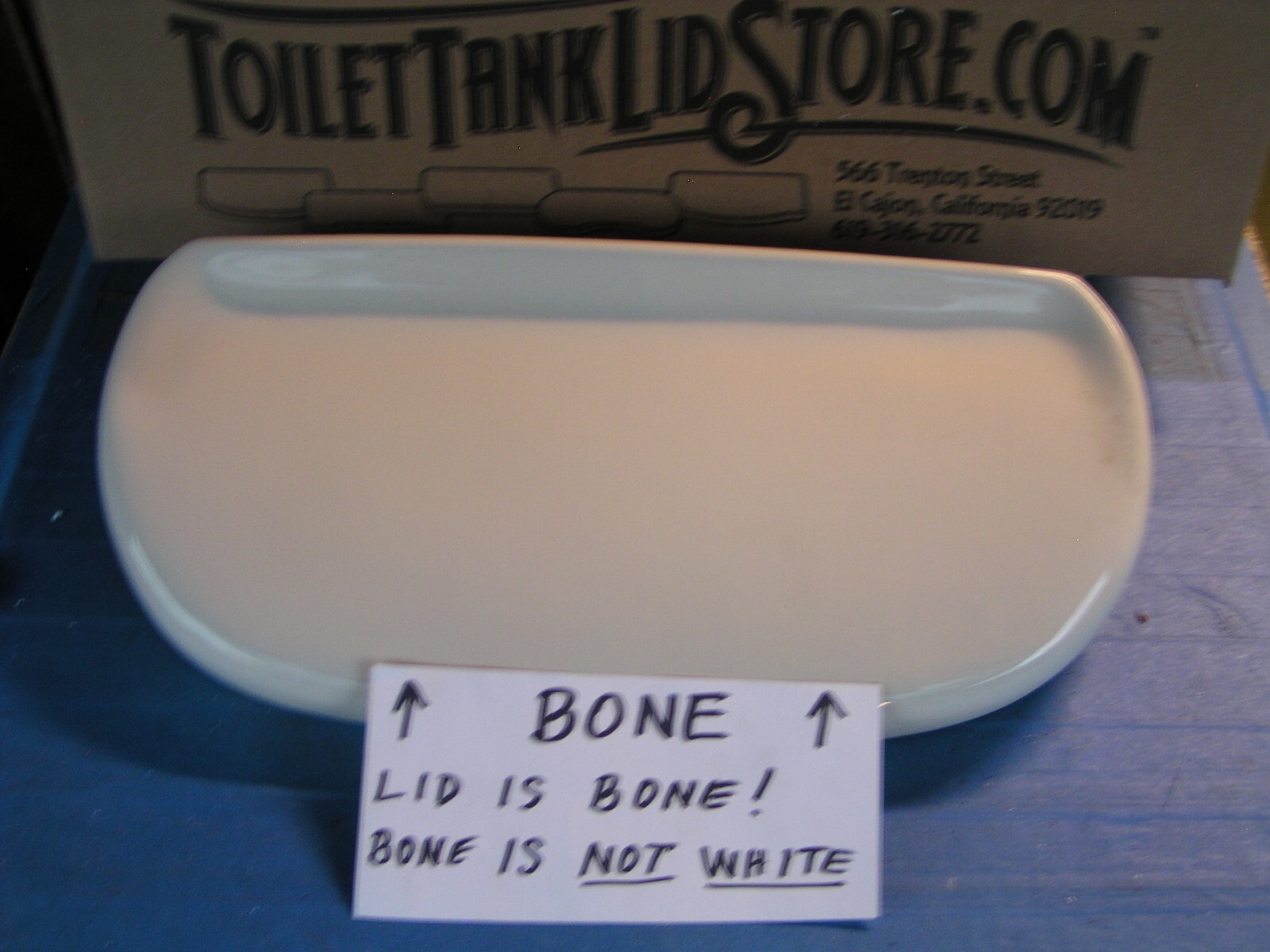 American Standard 4112 BONE Toilet Tank Lid 4098 Cadet model 735083 18F