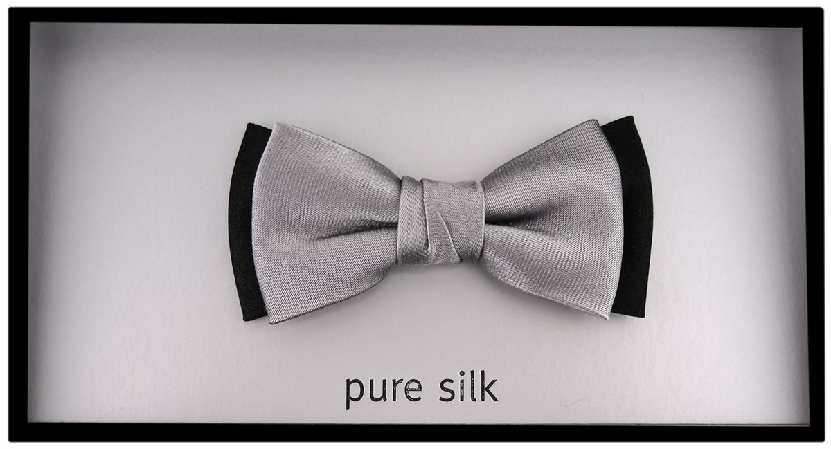 TigerTie Fliege Schwarz - Verstellbare Baumwollfliege Mit Metallverschluss