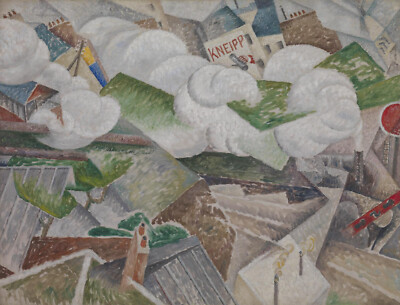 Gino Severini : Suburban Train Arriving in Paris : Archival Quality Art Print