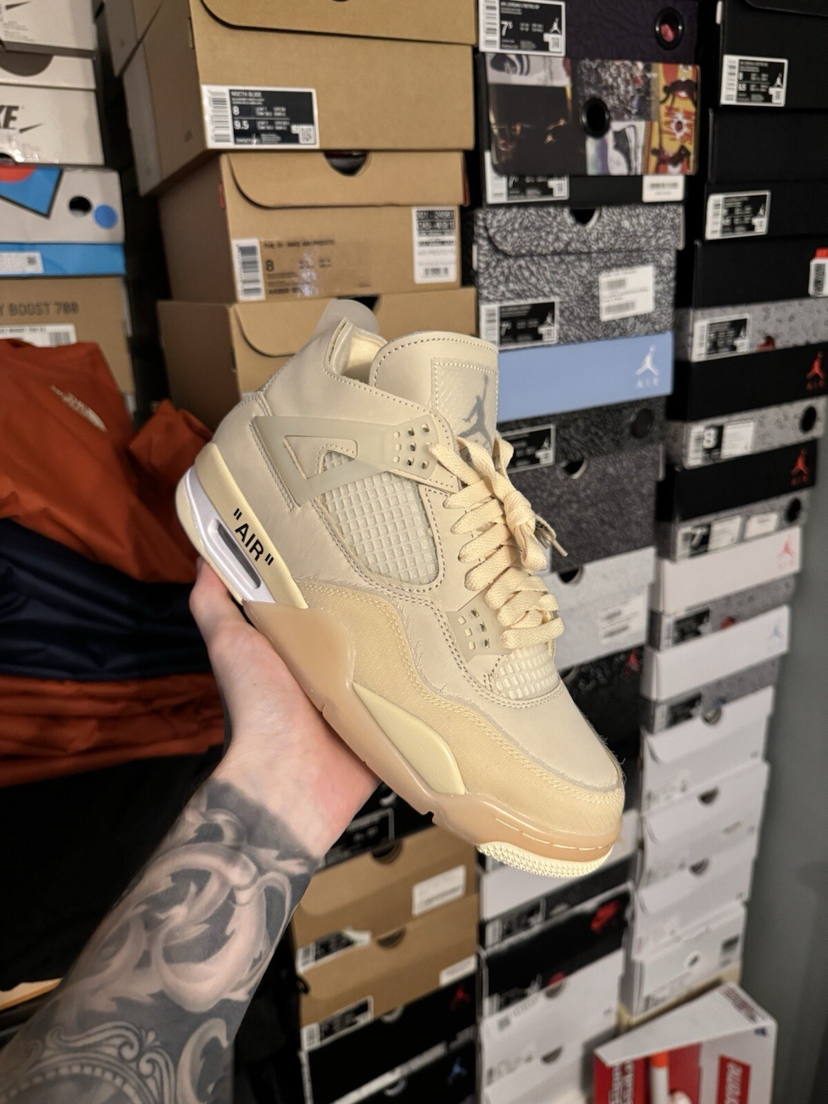 OFF WHITE X NIKE Nike Air Jordan 4 x Off White "Sail" UK 6 5