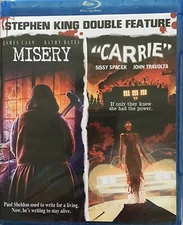 Stephen King Double Feature: Misery/Carrie Blu-Ray ( New) FREE SHIPPING