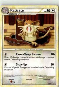 2010 HEARTGOLD & SOULSILVER UNDAUNTED RATICATE 34/90