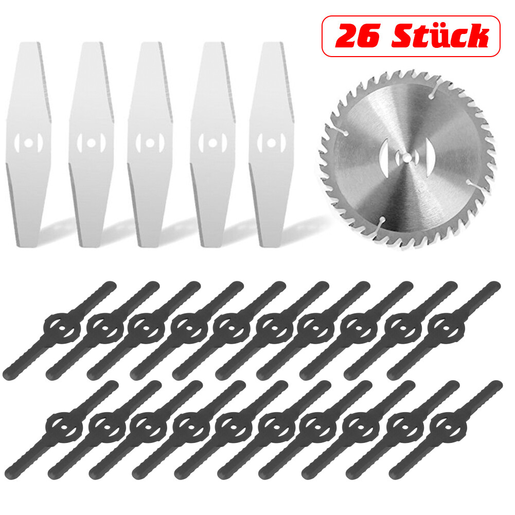50 Stück Rasentrimmer Klingen 135mm - Kunststoff Ersatzklingen Für Gartenmäher
