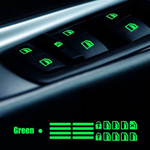 1 Set Car Door Window Switch Luminous Green Night Safety Sticker Accessories - Bild 2 von 10
