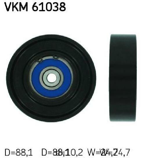 Lower SKF-OE VKM 61038 Deflection/Guide Pulley, V-ribbed belt for TOYOTA - Image 14