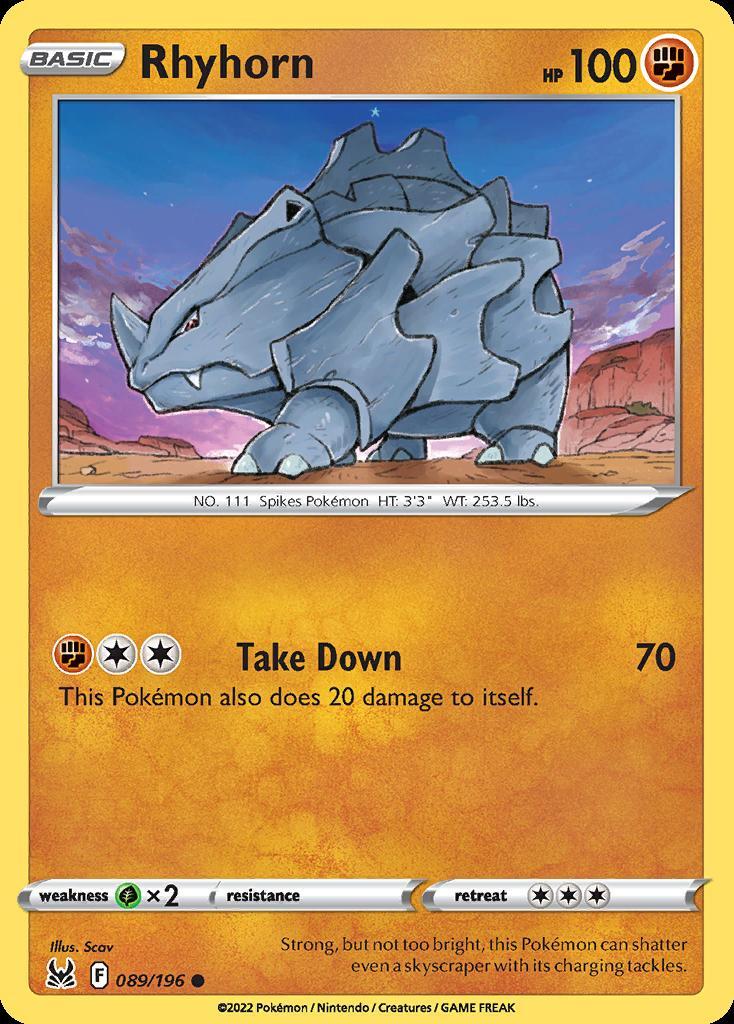 Pokemon Rhyhorn (89/217) Lost Origin LP