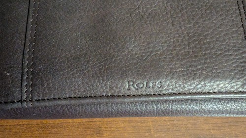 Vintage Lg ROLFS Brown Leather Full Zip ID Credit Card Checkbook Wallet Clutch