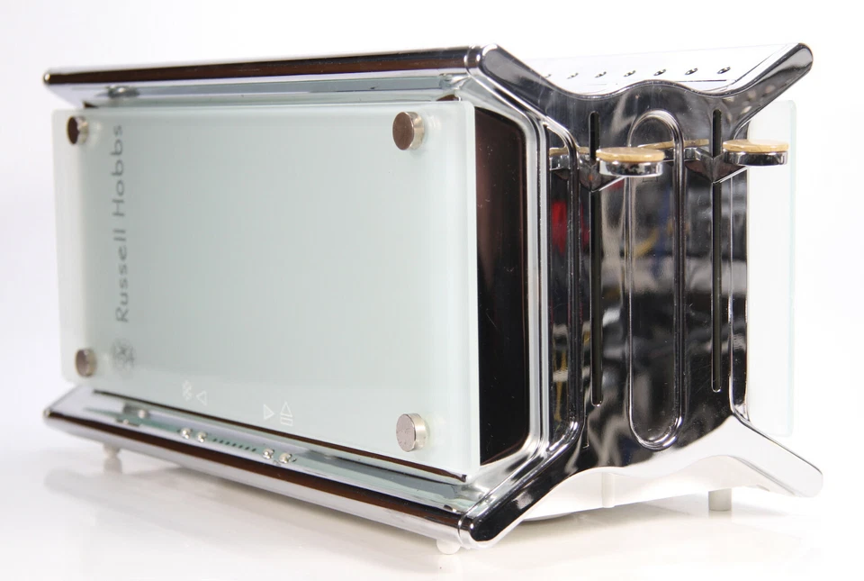 RUSSEL HOBBS Glas Line Toaster für 4 Scheiben inkl Brötchenaufsatz Sandwichzange - Bild 4 von 4