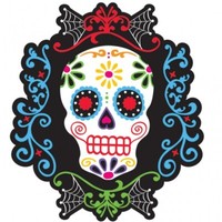 "Halloween O. \"Der Tag Der Toten\" Muertos Totenkopf Ausschnitt Party Deko"